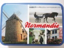 Boite  gteaux "Normandie mais moulin du Mont Dol en photo, merci Fanfan !