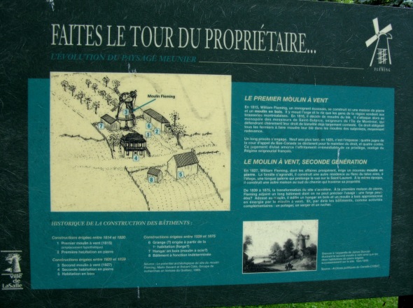 Panneau explicatif prs du Moulin Fleming - LaSalle - Montral