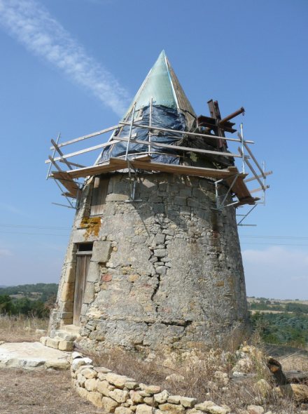 Dbut de restauration du moulin